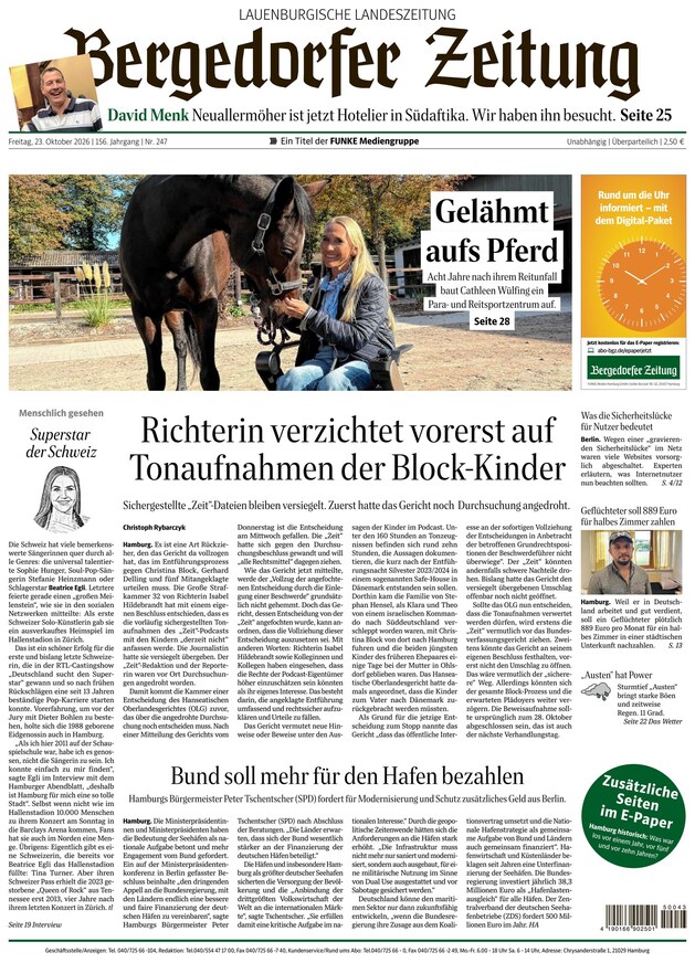 BERGEDORFER ZEITUNG - ePaper