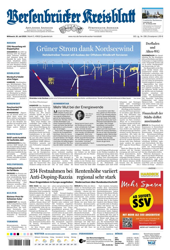 Bersenbrücker Kreisblatt Vom 10.07.2019 – Als EPaper Im IKiosk Lesen