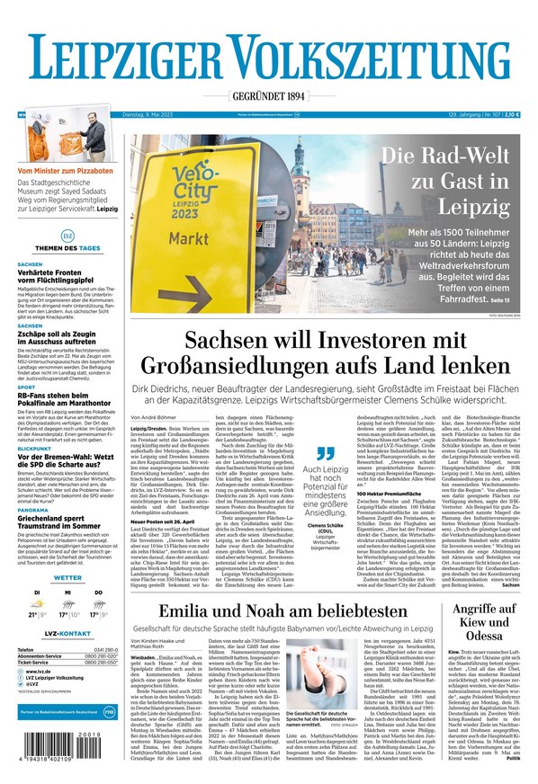 Leipziger Volkszeitung Vom 09.05.2023 – Als EPaper Im IKiosk Lesen