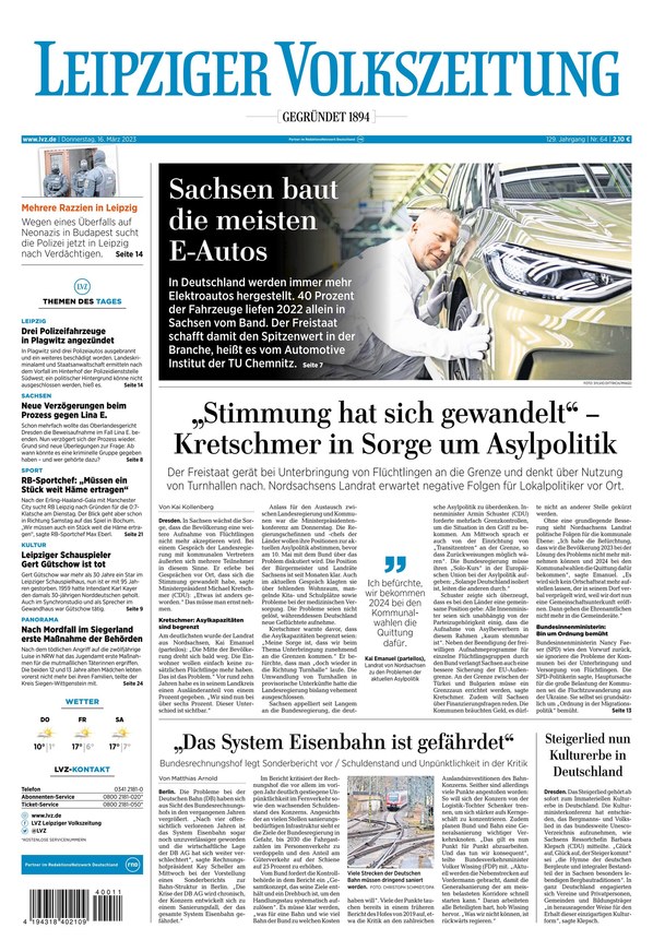 Leipziger Volkszeitung Vom 16.03.2023 – Als EPaper Im IKiosk Lesen