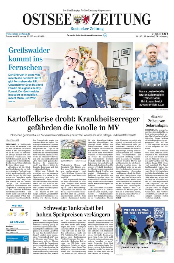 Ostsee-Zeitung - ePaper