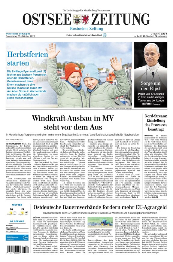 Ostsee-Zeitung - ePaper