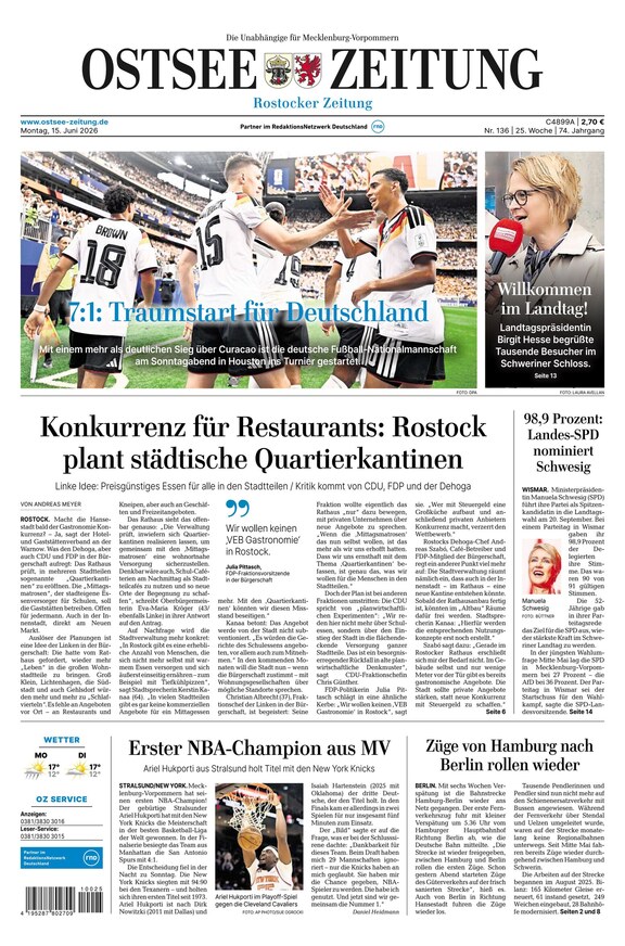 Ostsee-Zeitung - ePaper