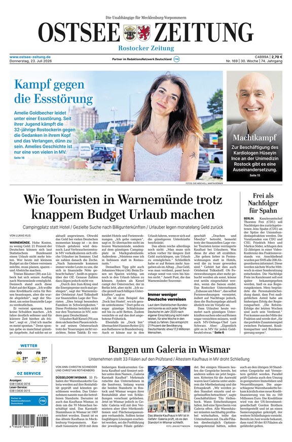 Ostsee-Zeitung - ePaper