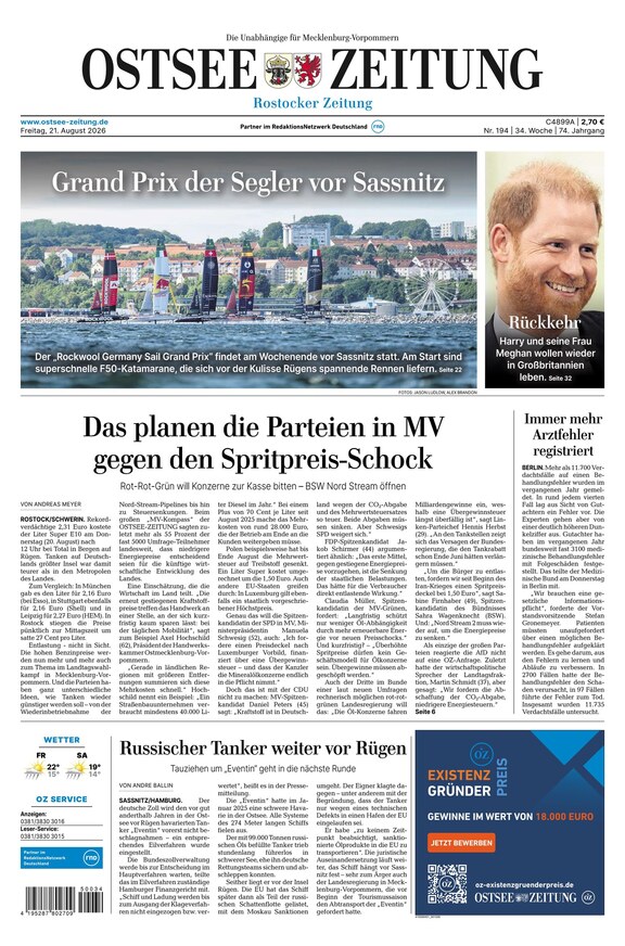 Ostsee-Zeitung - ePaper