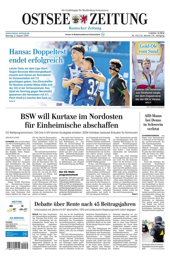 Ostsee-Zeitung - ePaper