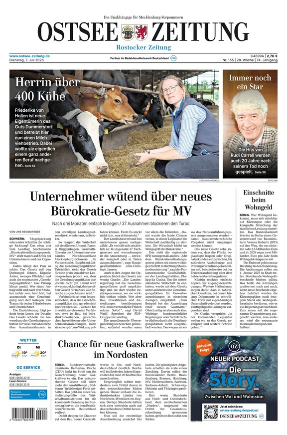 Ostsee-Zeitung - ePaper