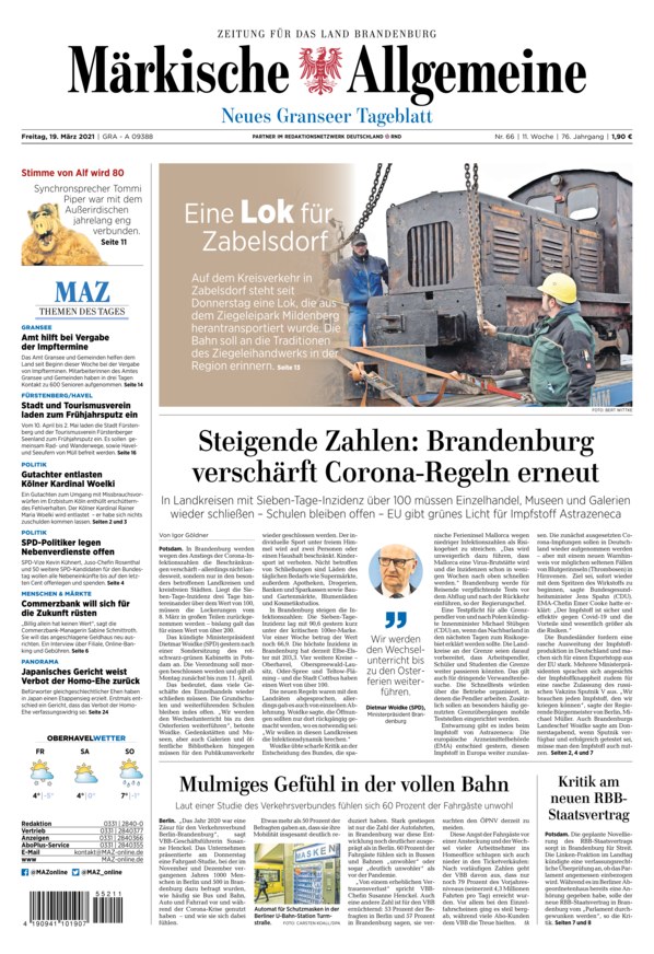 MAZ Neuer Granseer Tageblatt - Zeitung als ePaper im iKiosk lesen