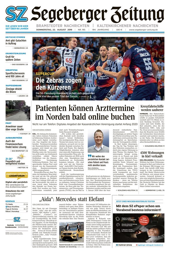 Segeberger Zeitung vom 22.08.2019 als ePaper im iKiosk lesen