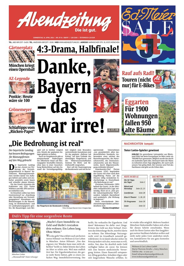 Abendzeitung M&uuml;nchen - ePaper