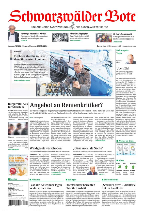 Schwarzwälder Bote - ePaper