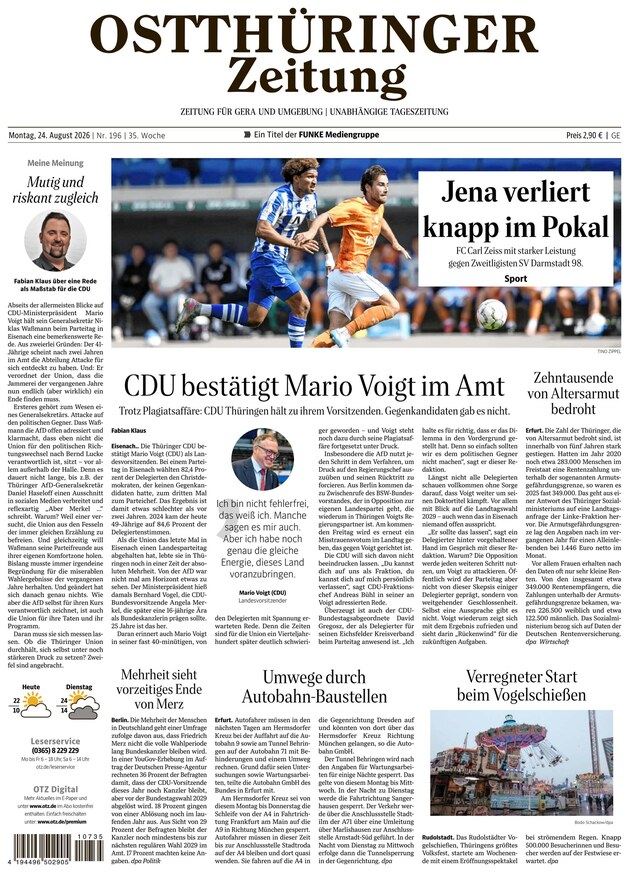 Ostth&uuml;ringer Zeitung - ePaper