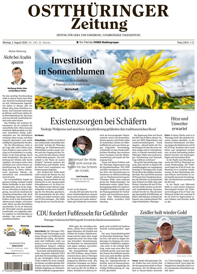 Ostth&uuml;ringer Zeitung - ePaper
