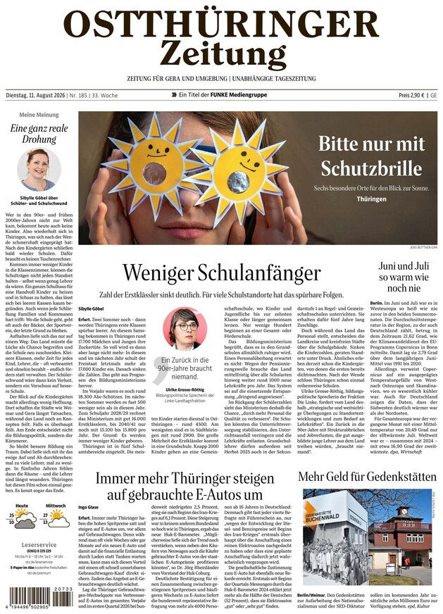 Ostth&uuml;ringer Zeitung - ePaper