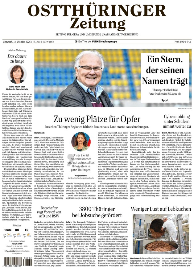 Ostth&uuml;ringer Zeitung - ePaper