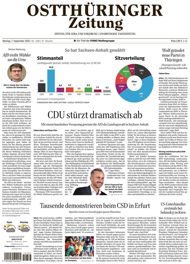 Ostth&uuml;ringer Zeitung - ePaper