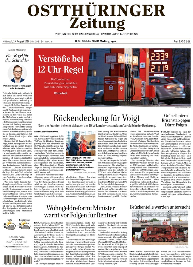 Ostth&uuml;ringer Zeitung - ePaper