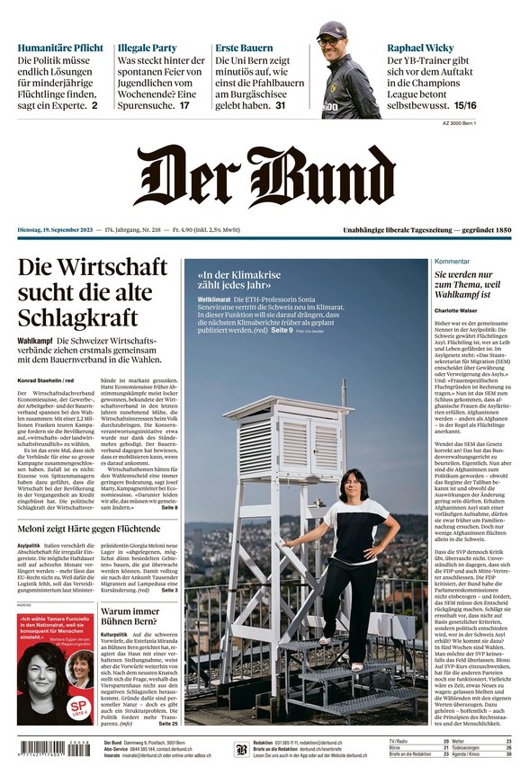 Der Bund - Zeitung Als EPaper Im IKiosk Lesen