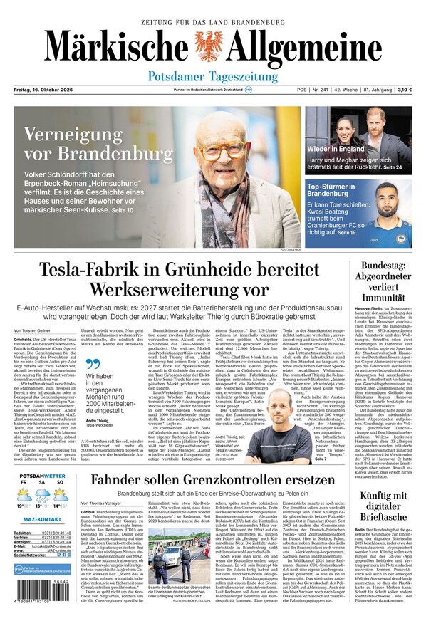 M&auml;rkische Allgemeine - ePaper