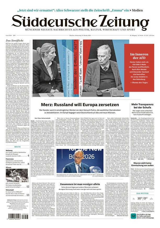 S&uuml;ddeutsche Zeitung - ePaper