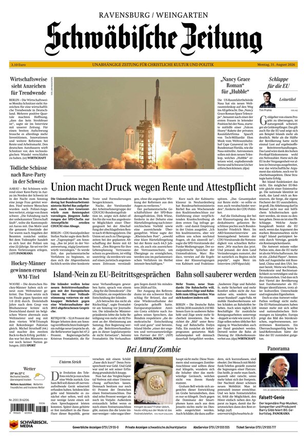 Schw&auml;bische Zeitung  - ePaper
