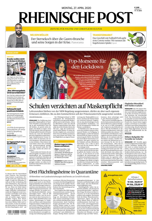 Rheinische Post vom 27.04.2020 als ePaper im iKiosk lesen