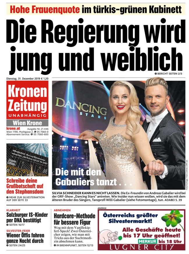 Kronen Zeitung Vom 31.12.2019 – Als EPaper Im IKiosk Lesen