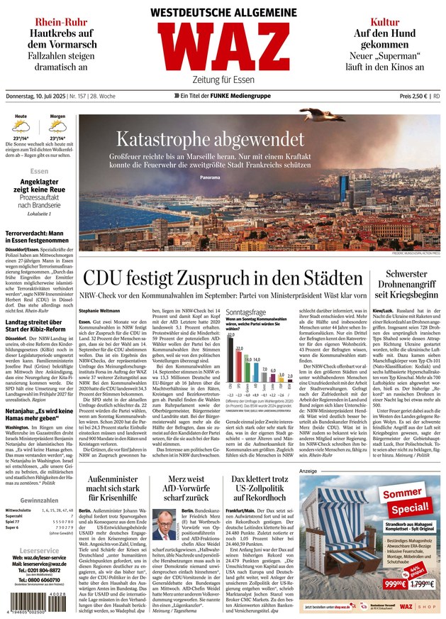 WAZ Westdeutsche Allgemeine Zeitung - ePaper