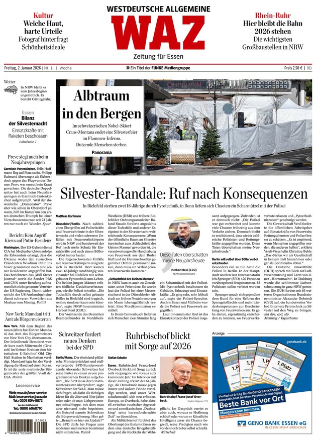 WAZ Westdeutsche Allgemeine Zeitung - ePaper