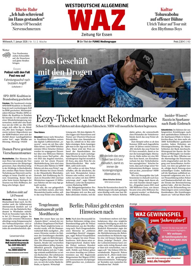 WAZ Westdeutsche Allgemeine Zeitung - ePaper