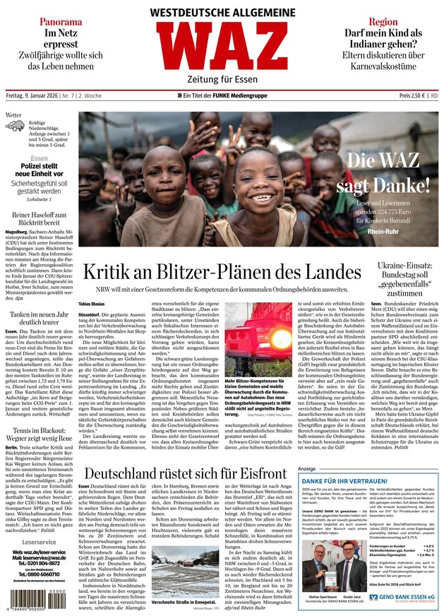 WAZ Westdeutsche Allgemeine Zeitung - ePaper