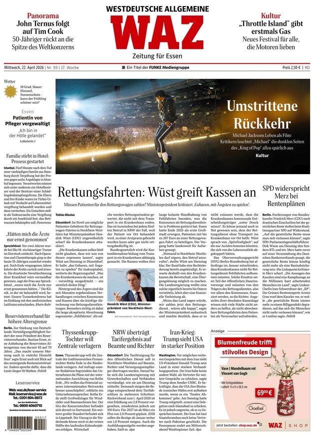 WAZ Westdeutsche Allgemeine Zeitung - ePaper