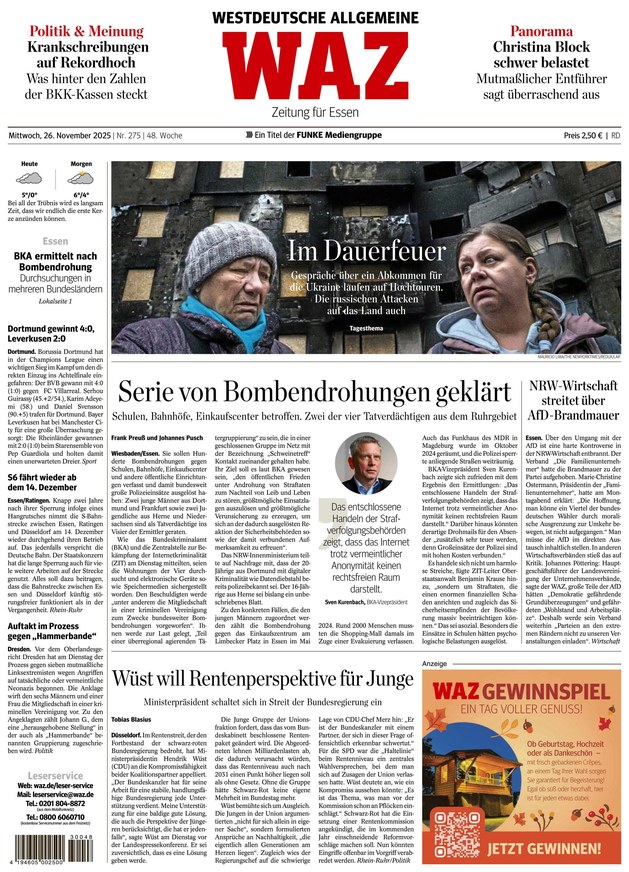 WAZ Westdeutsche Allgemeine Zeitung - ePaper