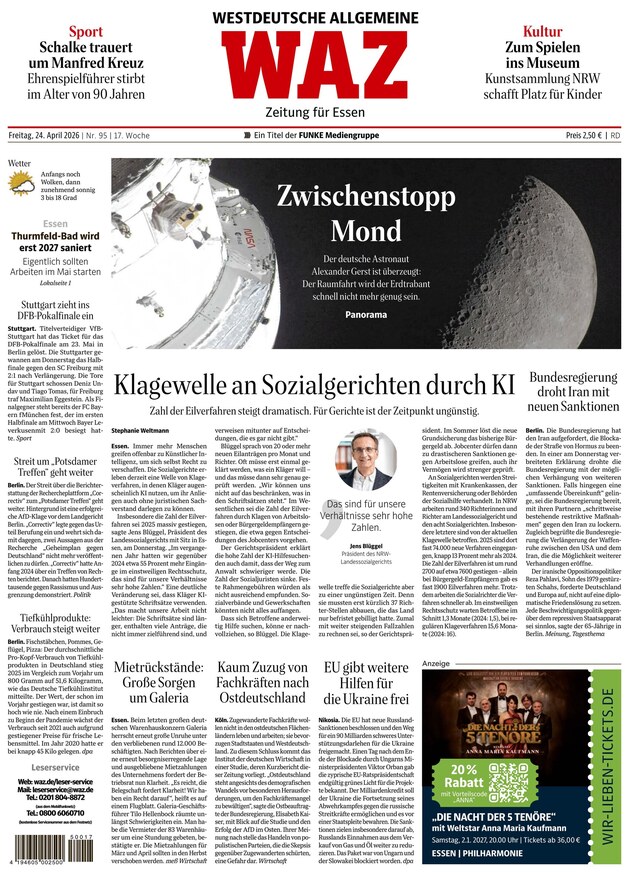 WAZ Westdeutsche Allgemeine Zeitung - ePaper