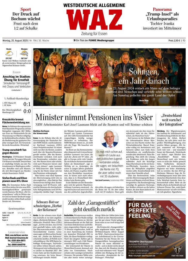 WAZ Westdeutsche Allgemeine Zeitung - ePaper