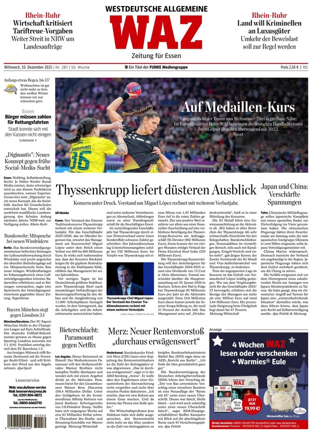 WAZ Westdeutsche Allgemeine Zeitung - ePaper