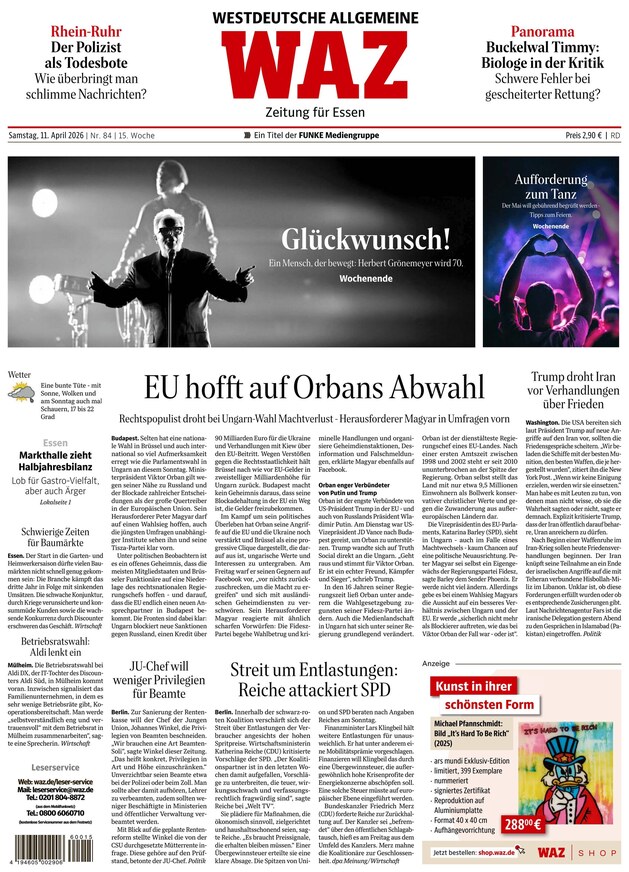 WAZ Westdeutsche Allgemeine Zeitung - ePaper