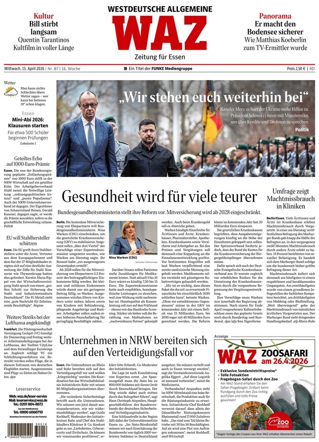 WAZ Westdeutsche Allgemeine Zeitung - ePaper