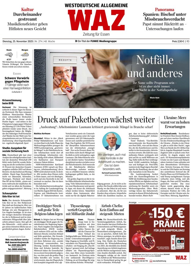 WAZ Westdeutsche Allgemeine Zeitung - ePaper