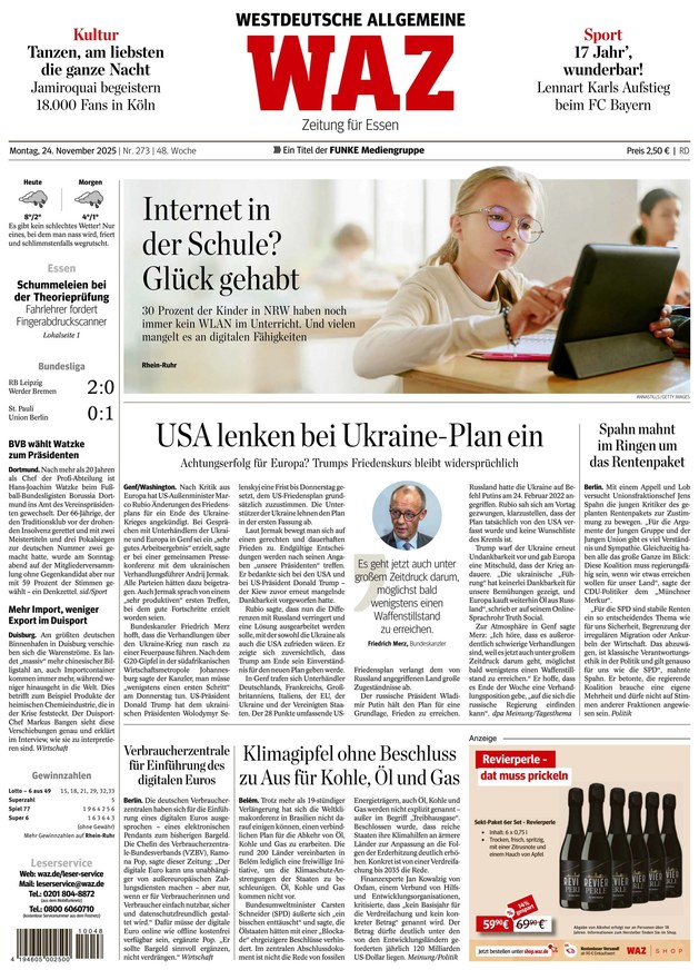 WAZ Westdeutsche Allgemeine Zeitung - ePaper