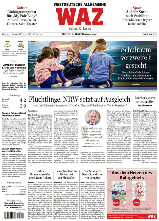 WAZ Westdeutsche Allgemeine Zeitung - ePaper