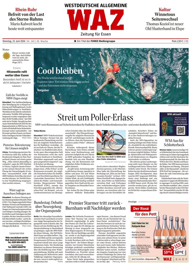 WAZ Westdeutsche Allgemeine Zeitung - ePaper