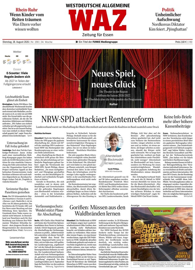 WAZ Westdeutsche Allgemeine Zeitung - ePaper