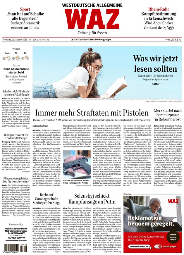 WAZ Westdeutsche Allgemeine Zeitung - ePaper