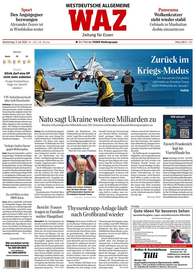 WAZ Westdeutsche Allgemeine Zeitung - ePaper