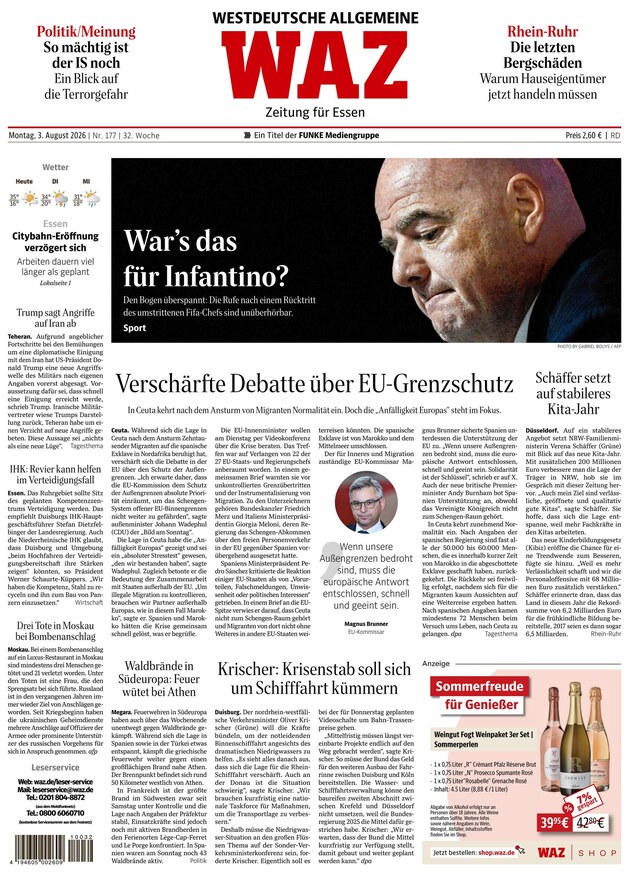 WAZ Westdeutsche Allgemeine Zeitung - ePaper