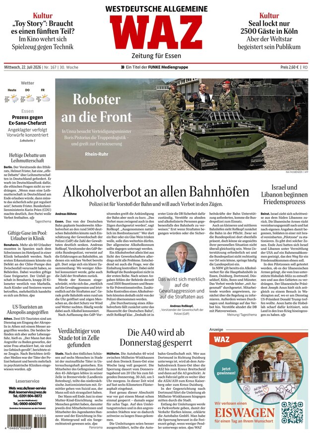 WAZ Westdeutsche Allgemeine Zeitung - ePaper