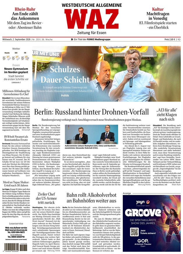 WAZ Westdeutsche Allgemeine Zeitung - ePaper