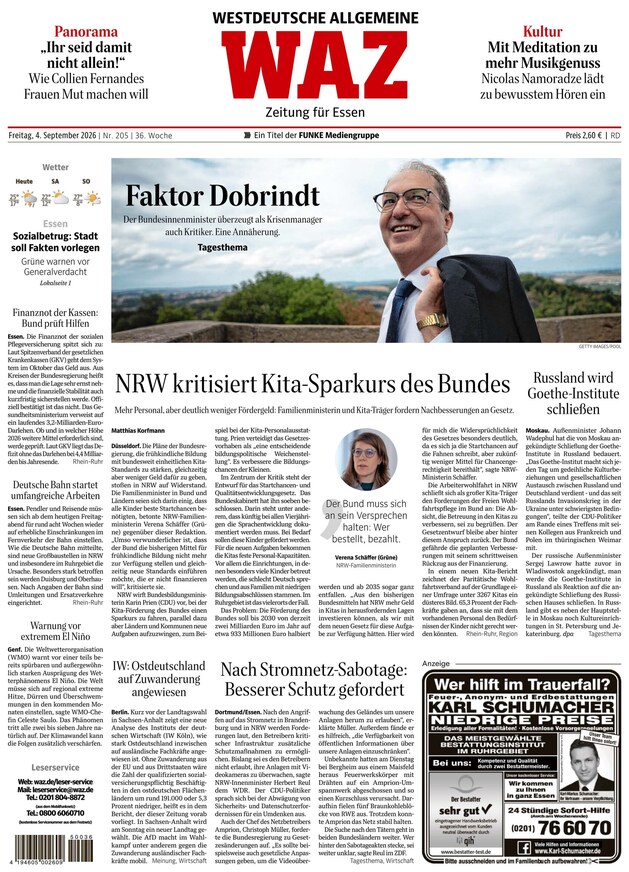 WAZ Westdeutsche Allgemeine Zeitung - ePaper