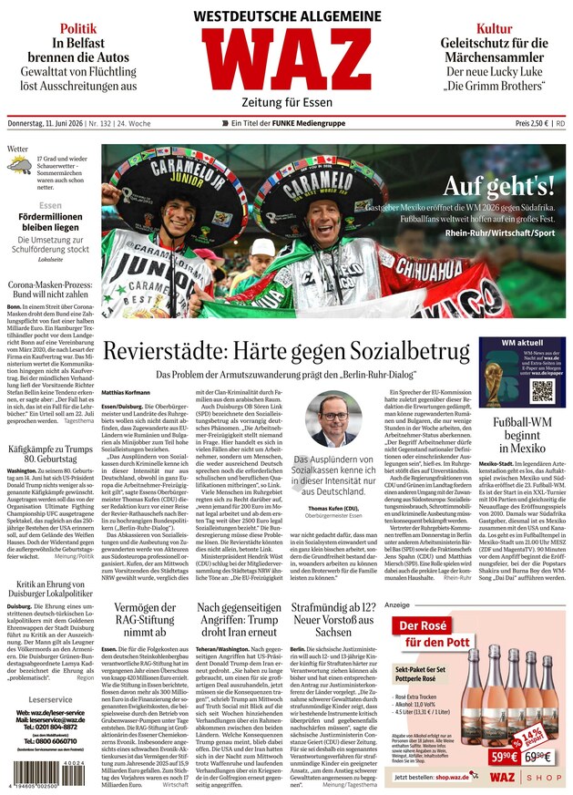 WAZ Westdeutsche Allgemeine Zeitung - ePaper